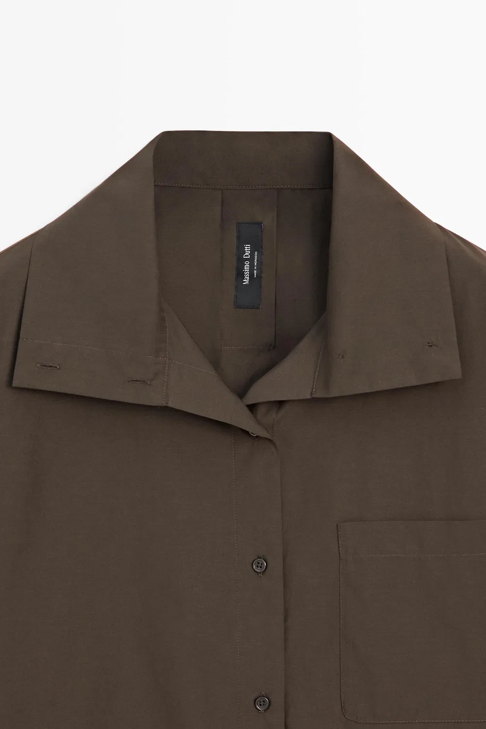 картинка Рубашка-куртка Massimo Dutti High Collar With Buckle Detail, хаки от магазина Одежда+