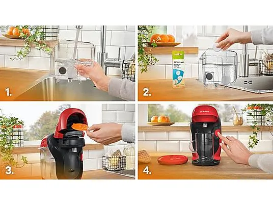 картинка Кофемашина капсульная Bosch TAS113E, красный от магазина Одежда+