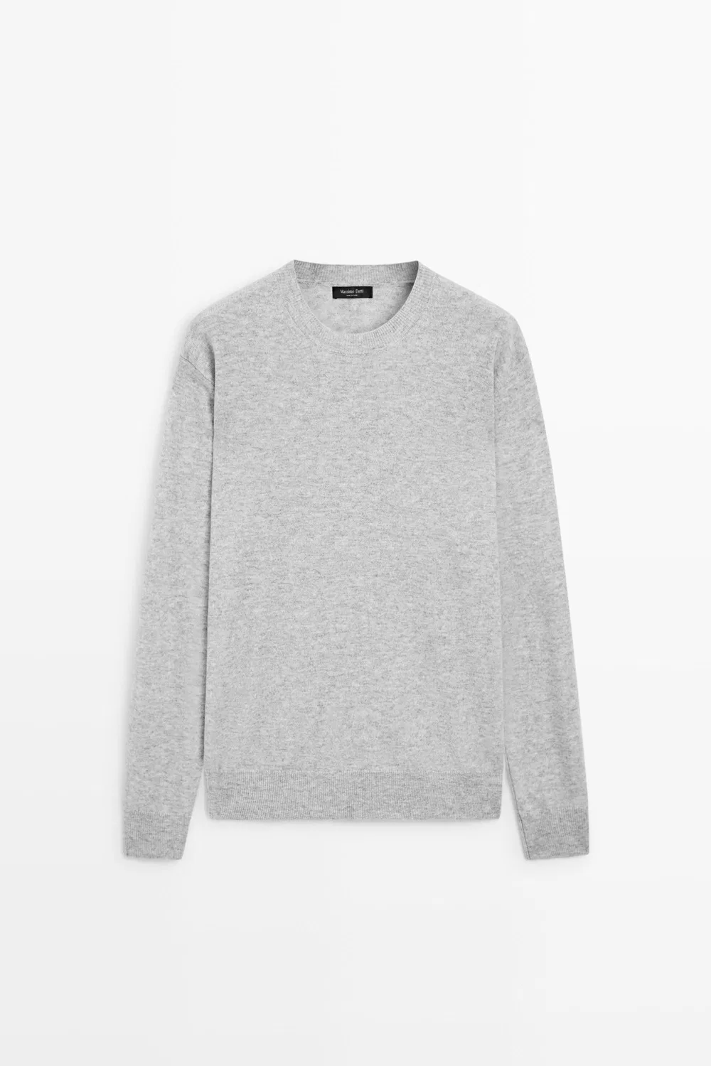 картинка Свитер Massimo Dutti Wool Blend Round Neck Knit, серый меланж от магазина Одежда+