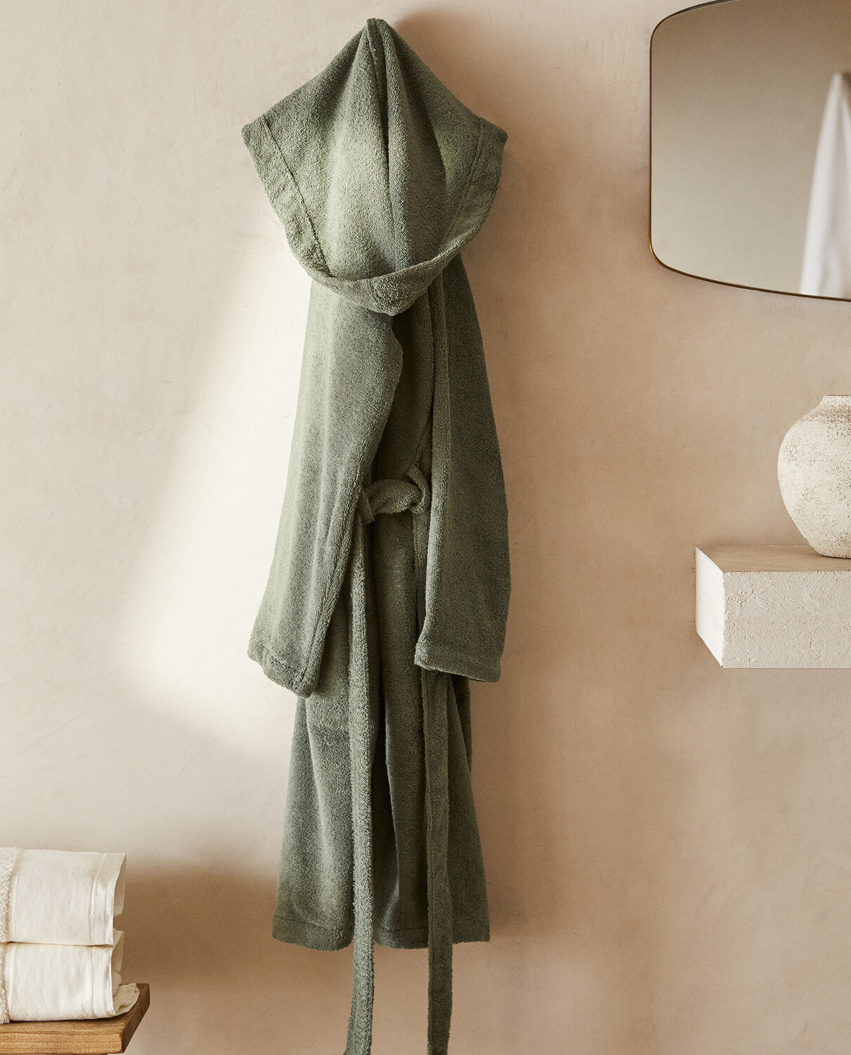 картинка Халат банный Zara Home Hooded, хаки от магазина Одежда+