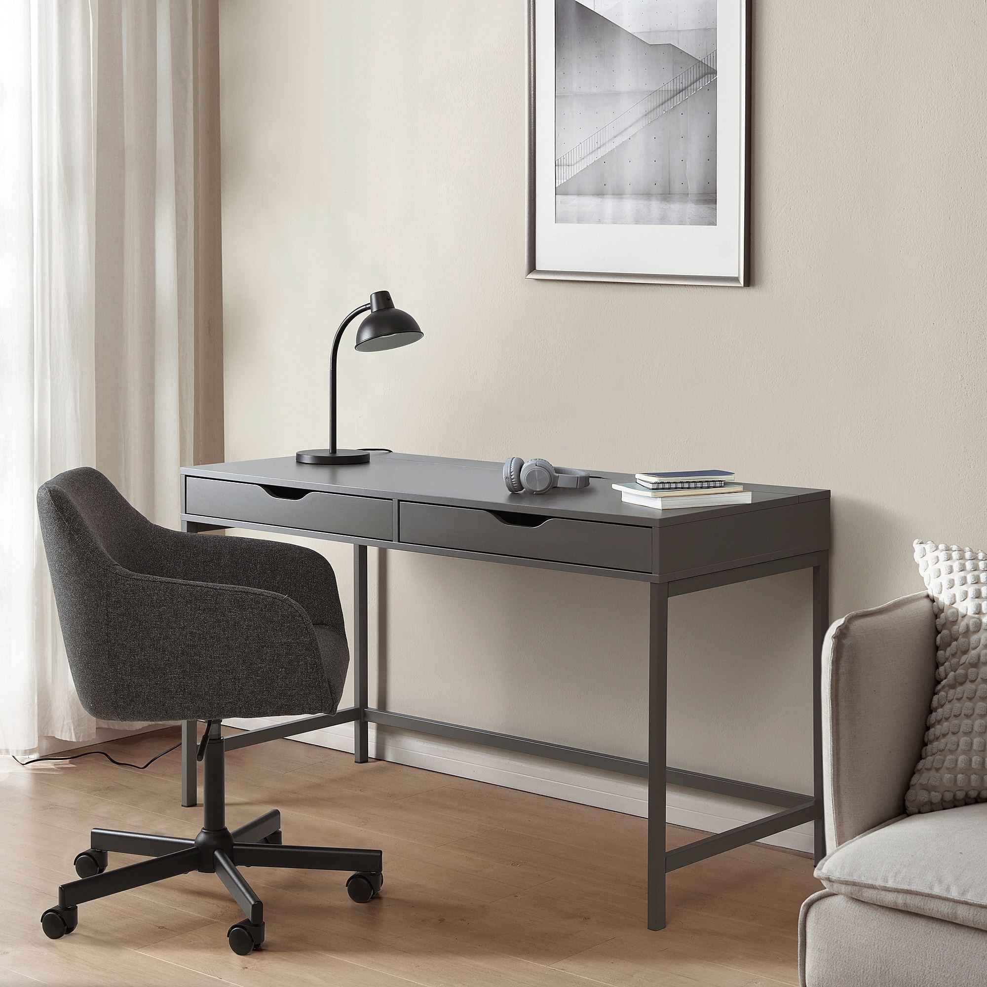 картинка Письменный стол IKEA ALEX, 132x58 см, серый от магазина Одежда+