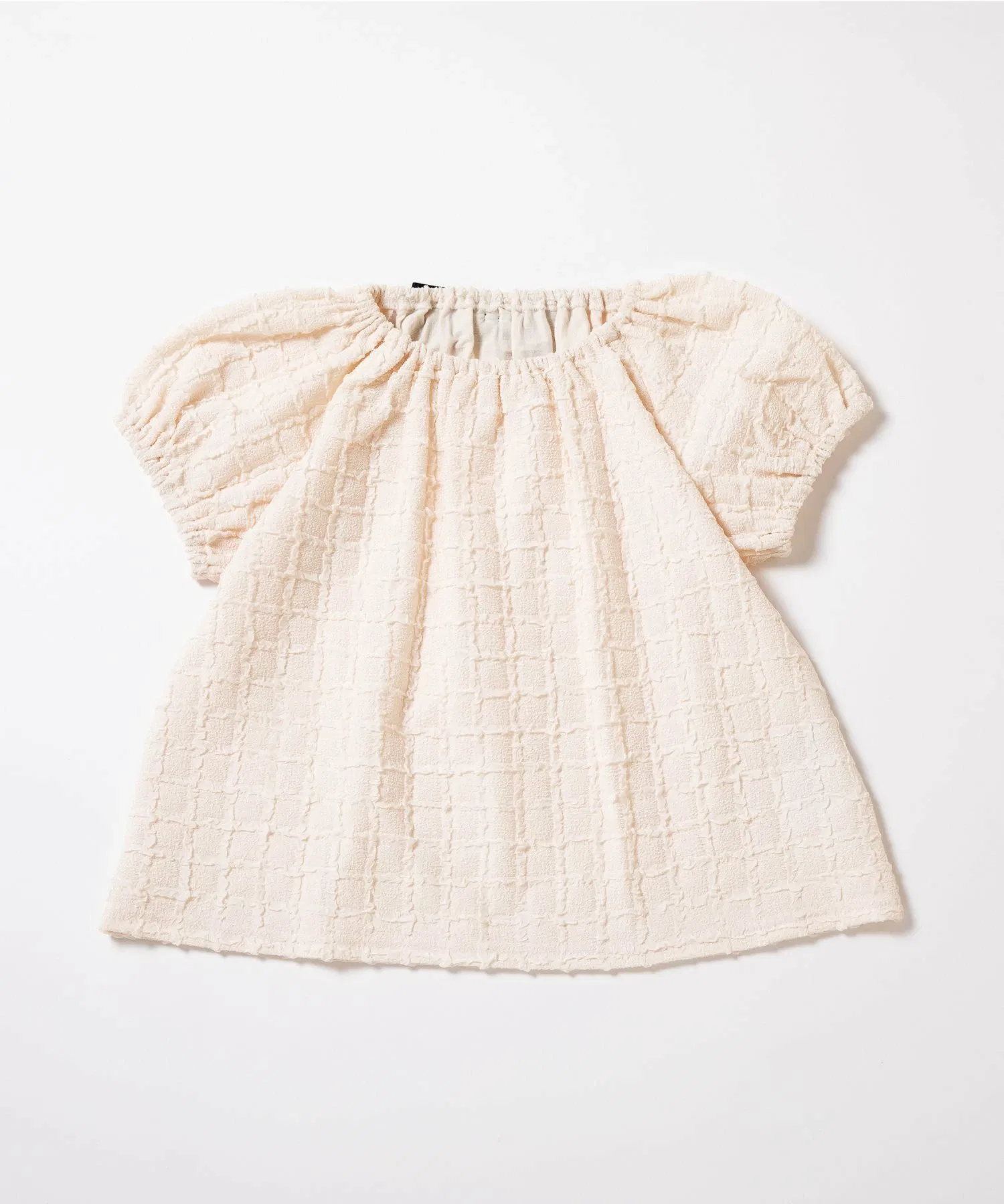 картинка Рубашка из жаккарда в клетку Ever Closet, cream от магазина Одежда+