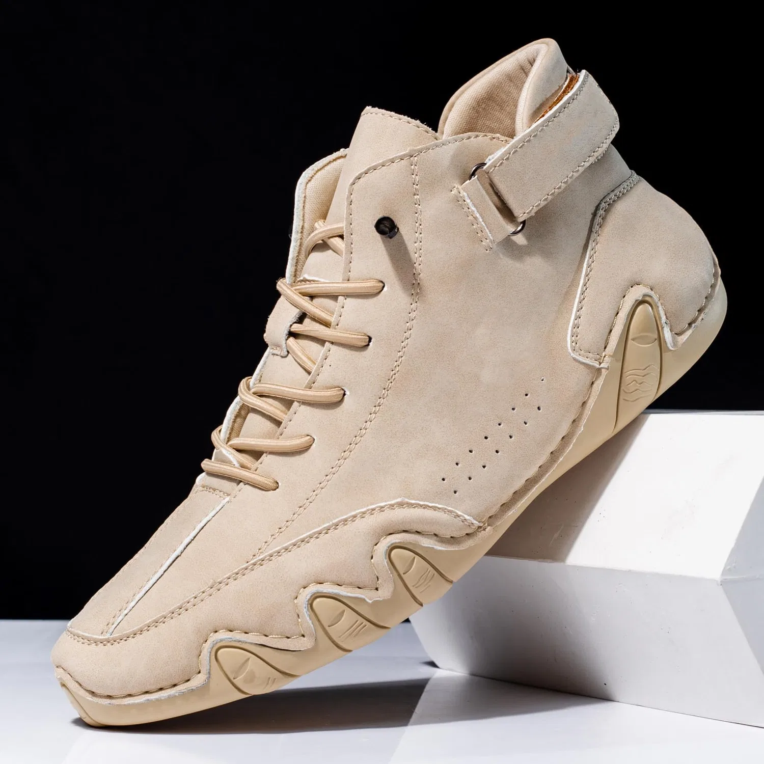 картинка Мужские эспадрильи на шнуровке Barfußschuhe Weiß, Beige от магазина Одежда+