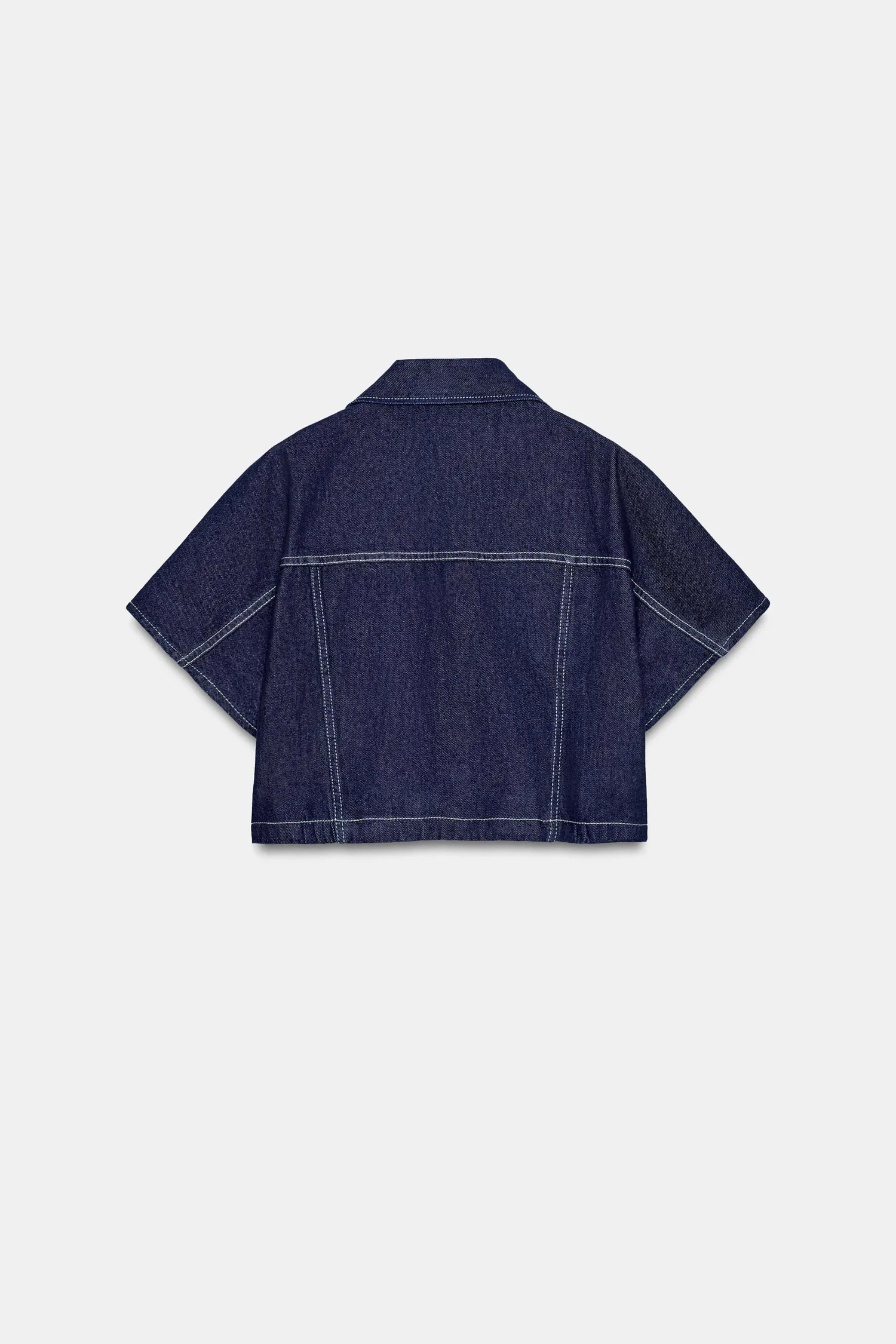 картинка Z1975 короткая джинсовая рубашка Zara, синий от магазина Одежда+