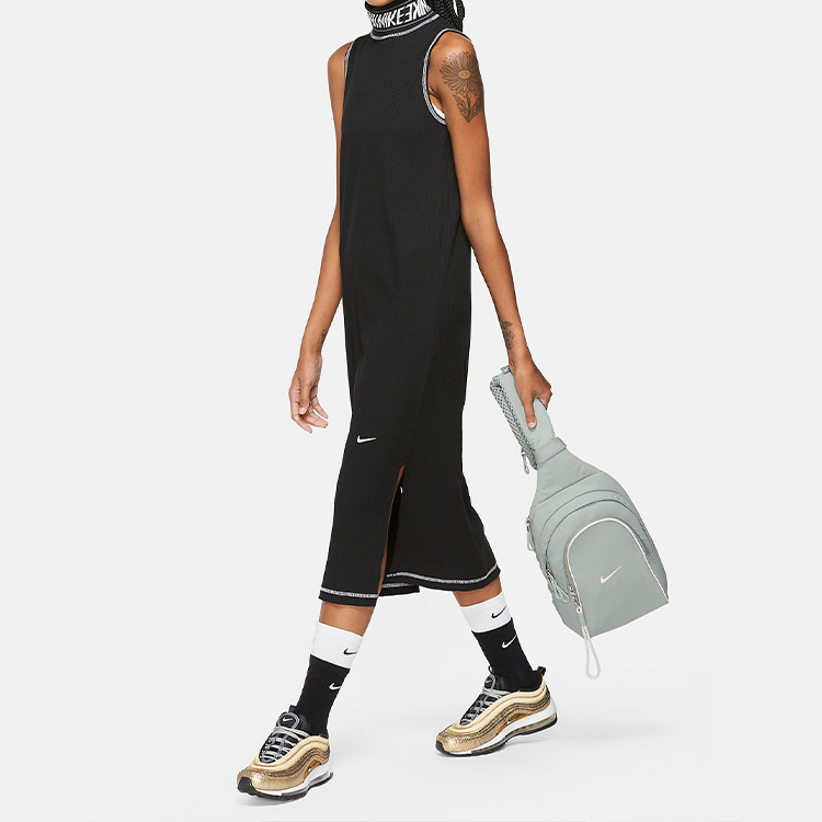 картинка Сумка-слинг Nike из переработанного полиэстера, цвет мика-зеленый от магазина Одежда+