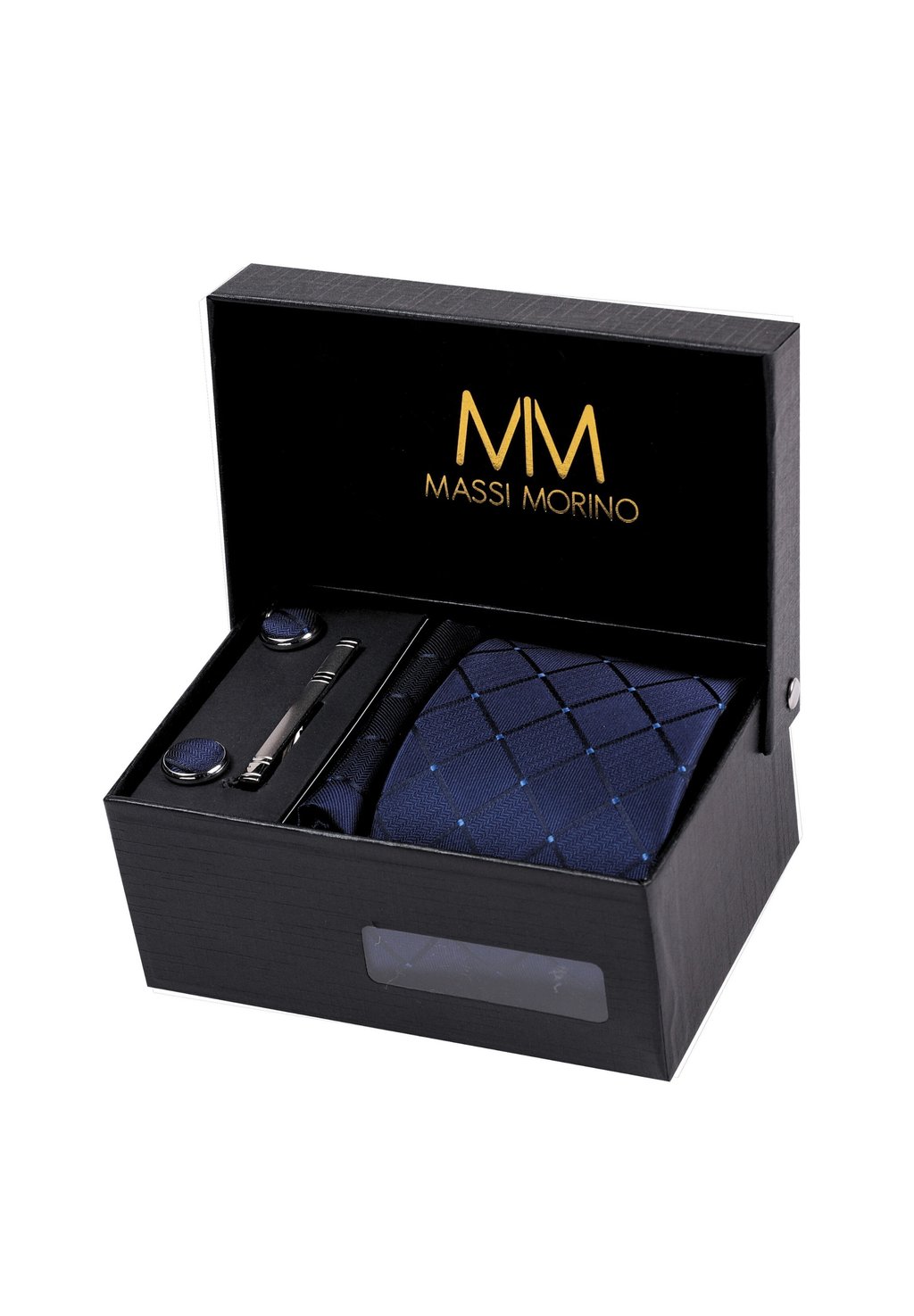 картинка Запонки SET - Tie Massi Morino, темно-синий от магазина Одежда+