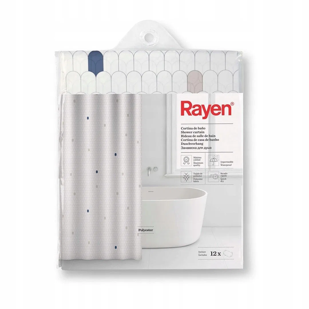 картинка Шторка для ванной 180x200 см Rayen от магазина Одежда+