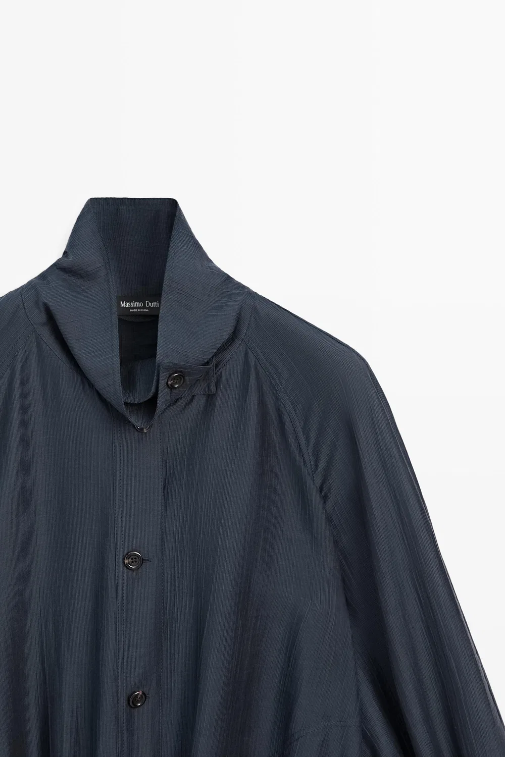 картинка Рубашка-куртка Massimo Dutti Fluid With Puff Detail, синий от магазина Одежда+