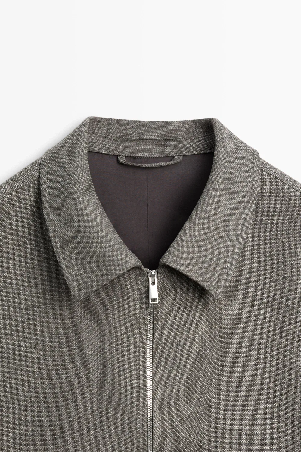 картинка Жакет Massimo Dutti 100% Wool Structured, серовато-зеленый от магазина Одежда+