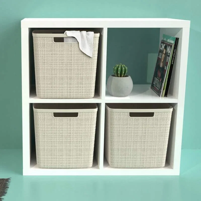 картинка Прямоугольная корзина 36x28x23 см Jute Curver, Экрю от магазина Одежда+