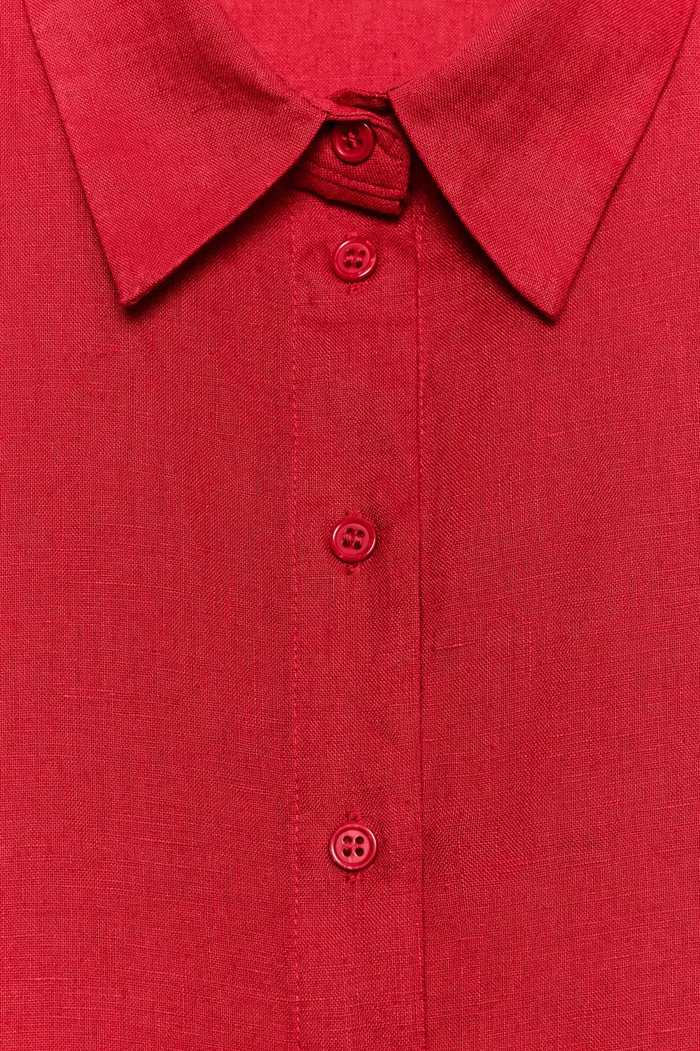картинка Рубашка из 100% льна из коллекции ZW. ZARA, Red от магазина Одежда+