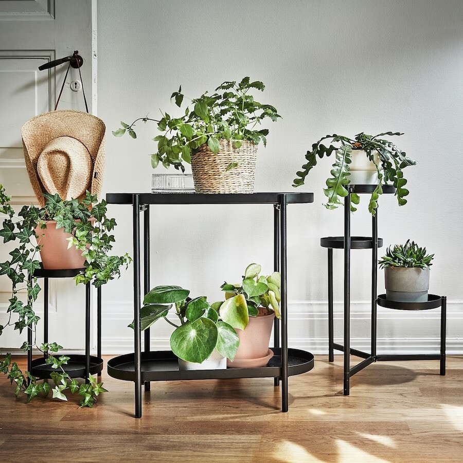 картинка Подставка для растений Ikea Olivblad, 58 см, чёрный от магазина Одежда+