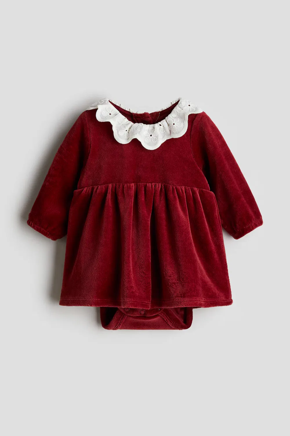 картинка Платье-Боди из хлопкового велюра H&M, Rot от магазина Одежда+