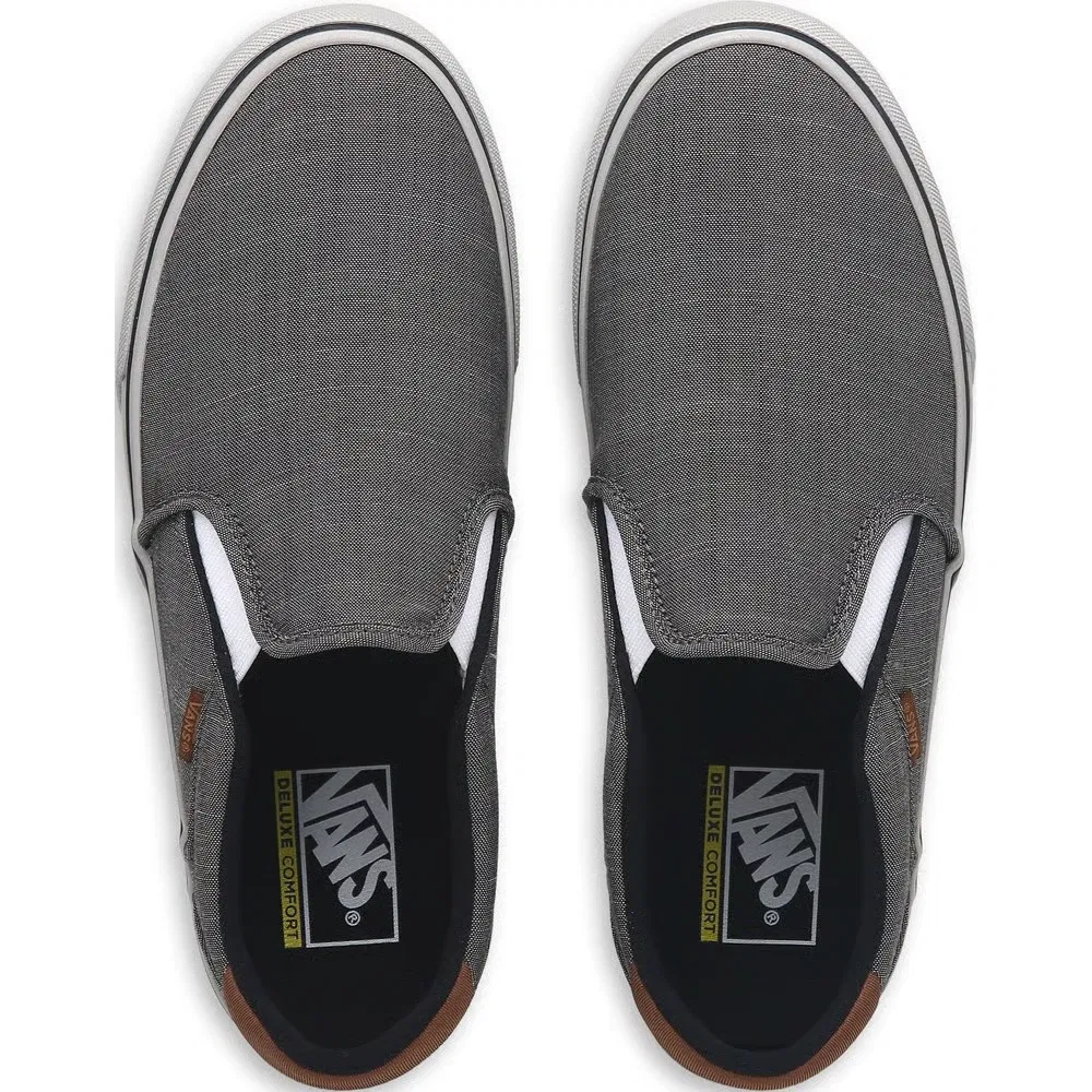 картинка Мужские слипоны Asher Deluxe Vans, Grey/Brown от магазина Одежда+