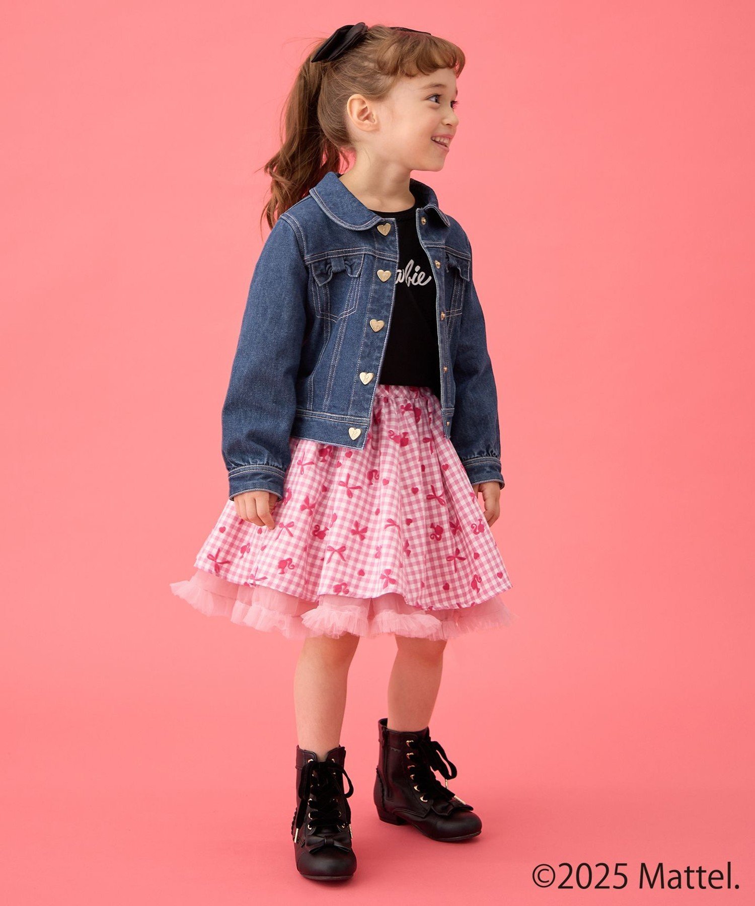 картинка Джинсовая куртка Barbie с лентой ANY KIDS, Indigo [075] от магазина Одежда+