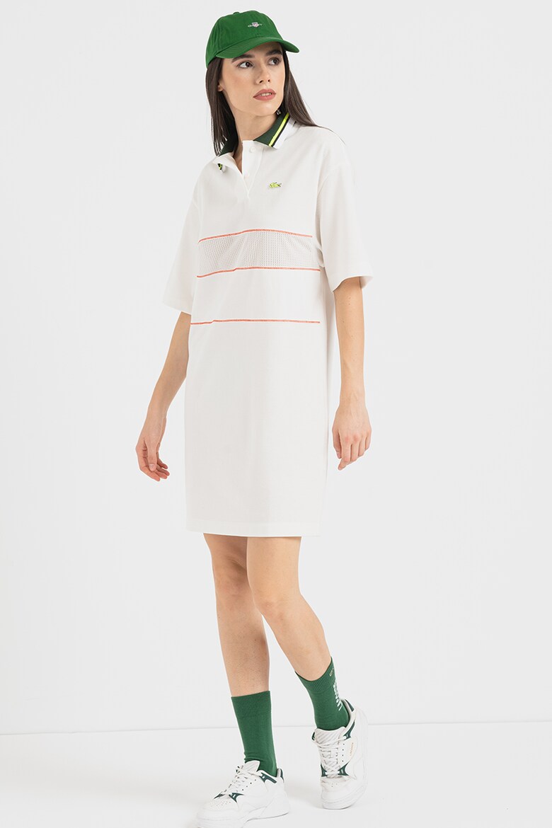 картинка Платье-поло Lacoste Organic Cotton French, белое от магазина Одежда+