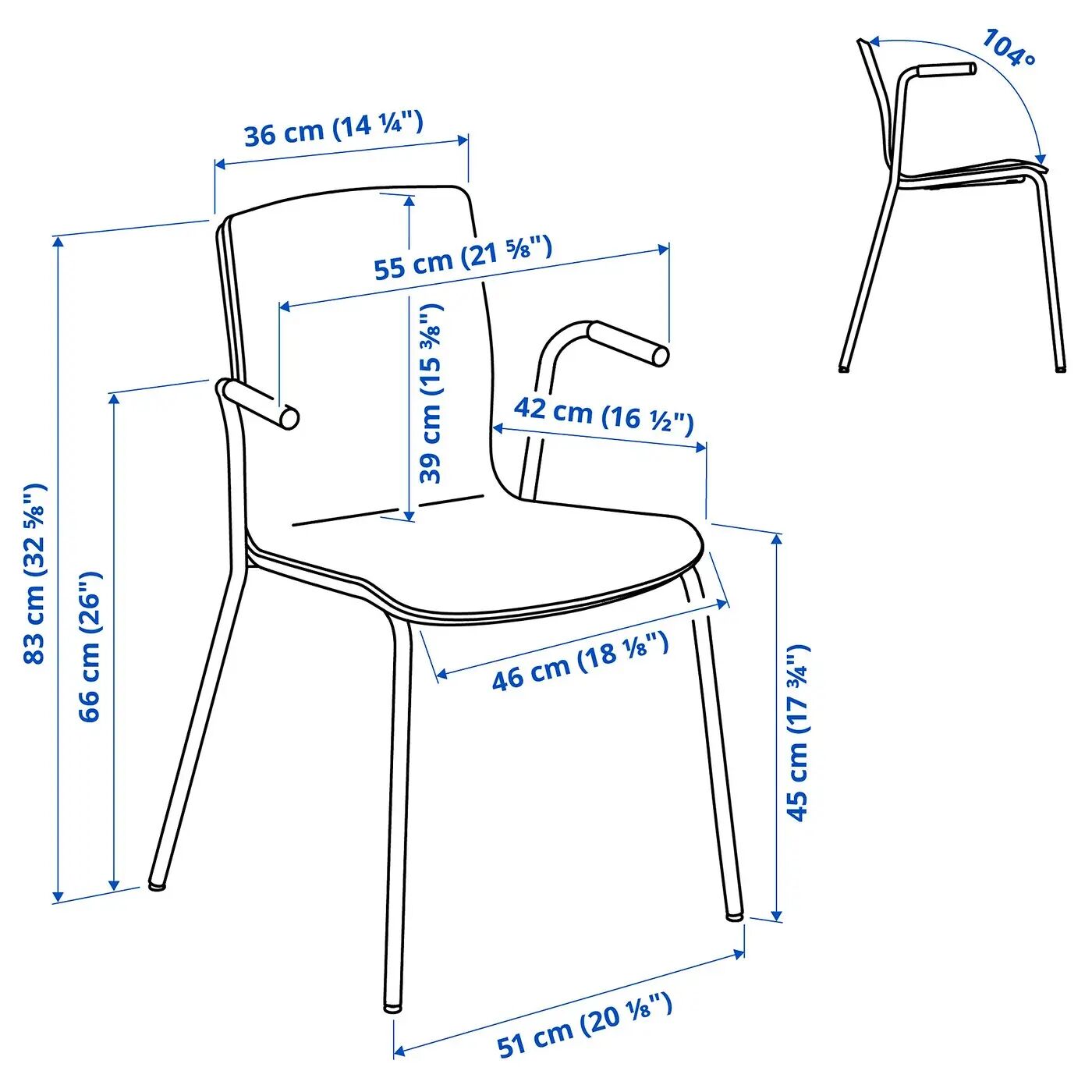 картинка Конференц-стул LÄKTARE IKEA, белый от магазина Одежда+