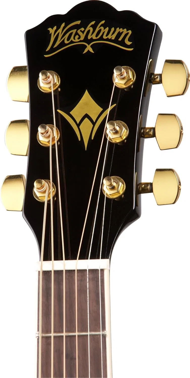 картинка Акустическая гитара, дредноут, Washburn WD100DLBK, Black Gloss от магазина Одежда+