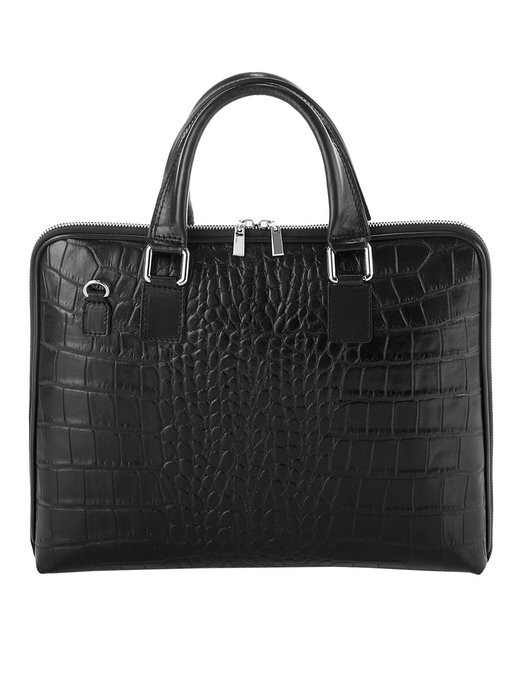 картинка Женский кожаный портфель Cluty, черный от магазина Одежда+