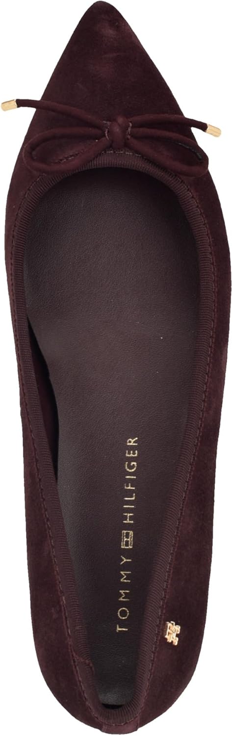 картинка Женские балетки Tommy Hilfiger Kimio, Dark Red Suede 600 от магазина Одежда+