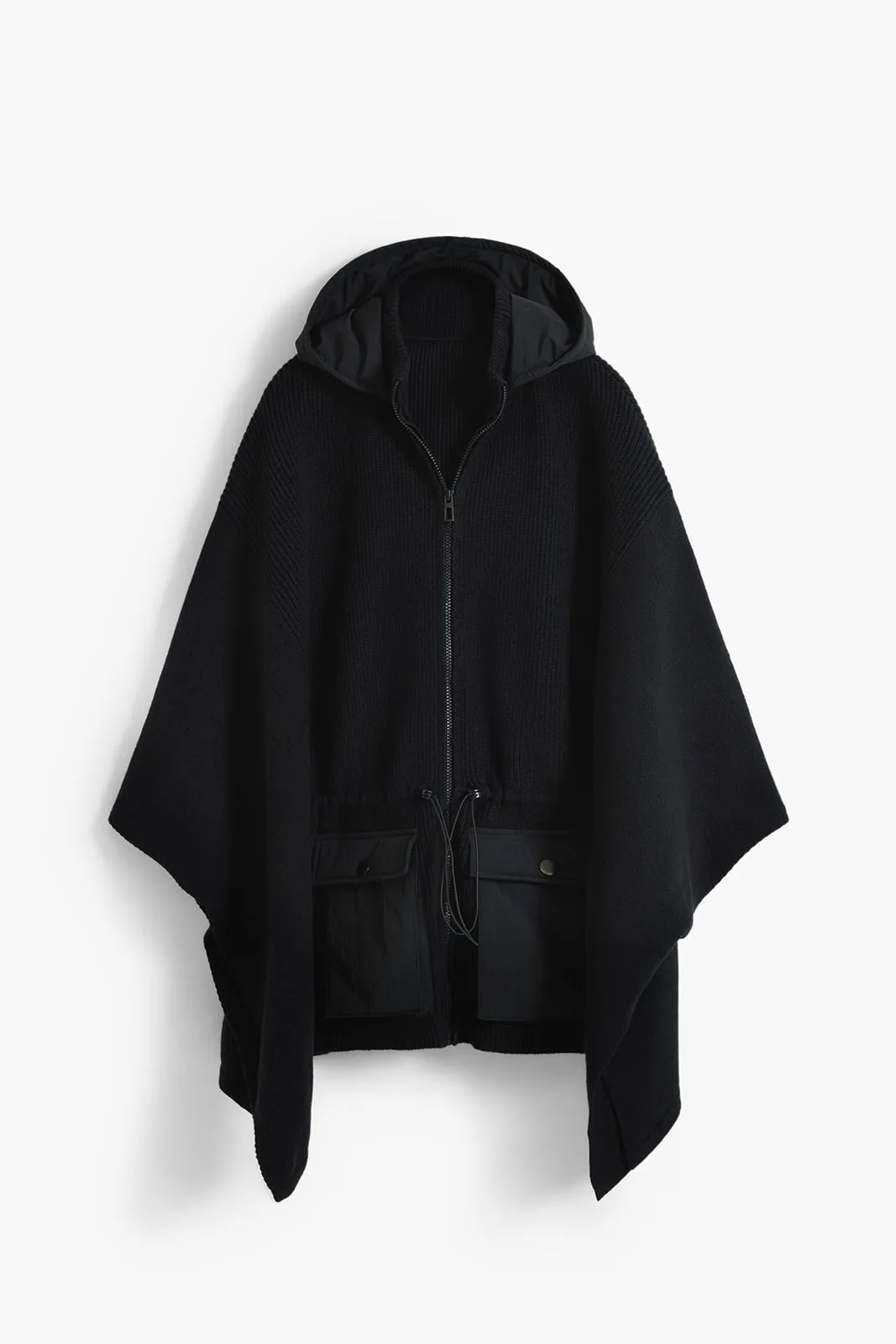 картинка Карман капюшона пончо Desigual, Gray/Black/2000 от магазина Одежда+
