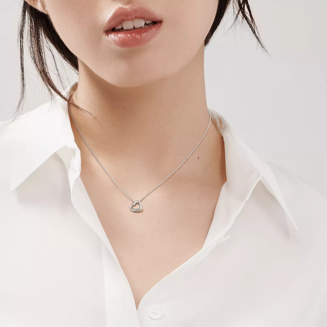 картинка Серебряная подвеска Tiffany & Co. Elsa Peretti Open Heart от магазина Одежда+