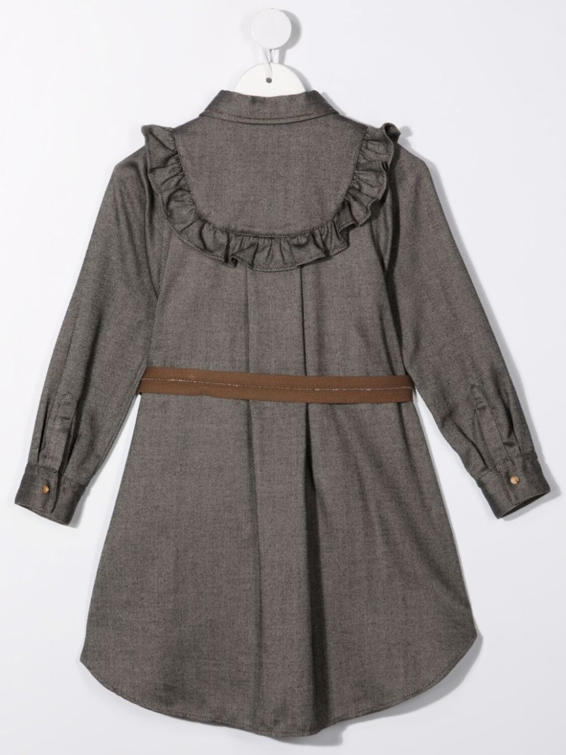 картинка Brunello Cucinelli Kids джинсовое платье с оборками, черный от магазина Одежда+