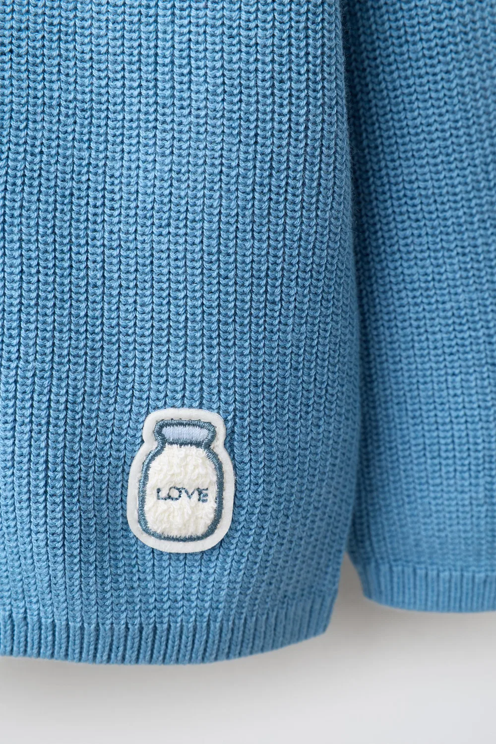 картинка Кардиган из лицевых нитей ZARA, Mid-blue от магазина Одежда+
