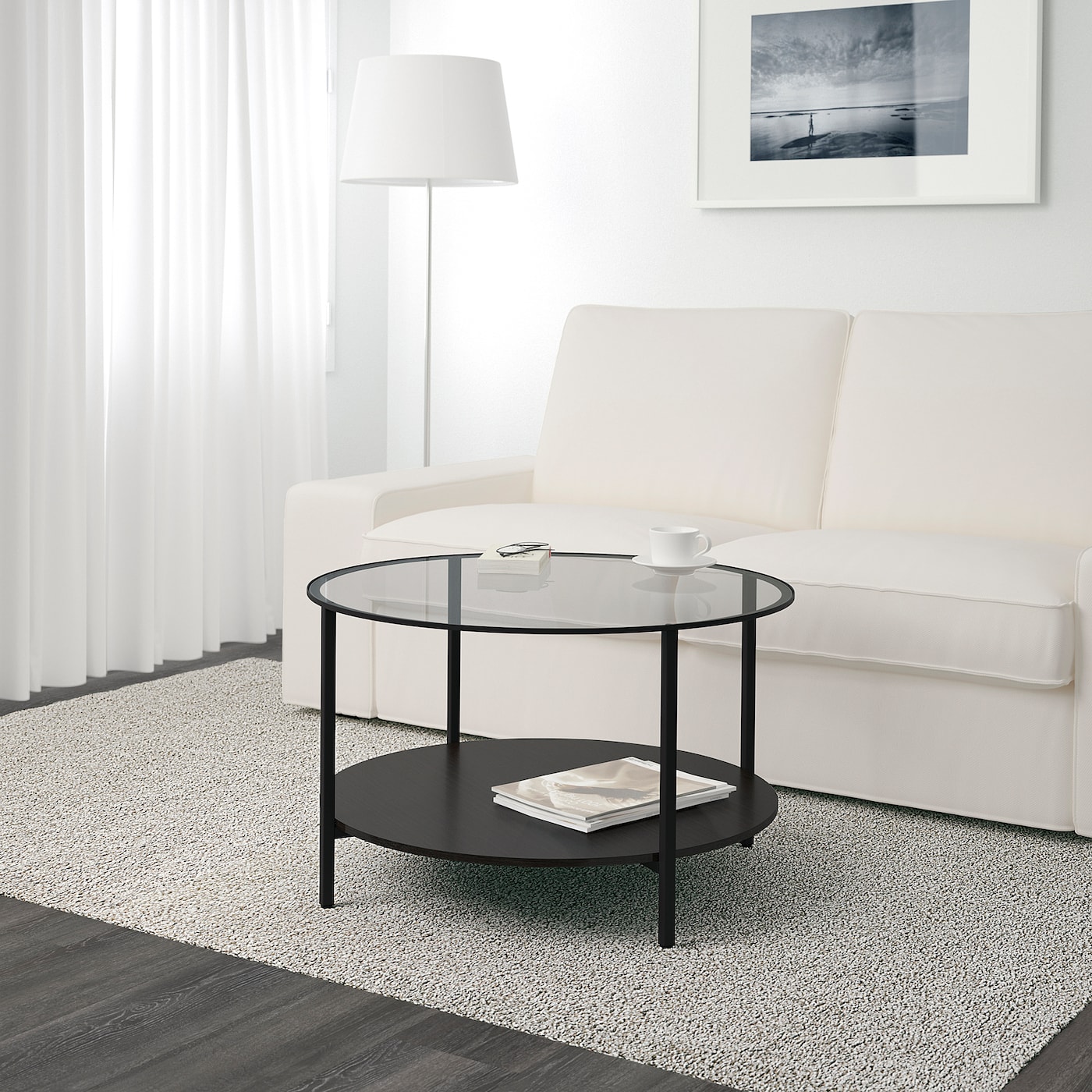 картинка Кофейный столик IKEA, 75 см, цвет glass от магазина Одежда+