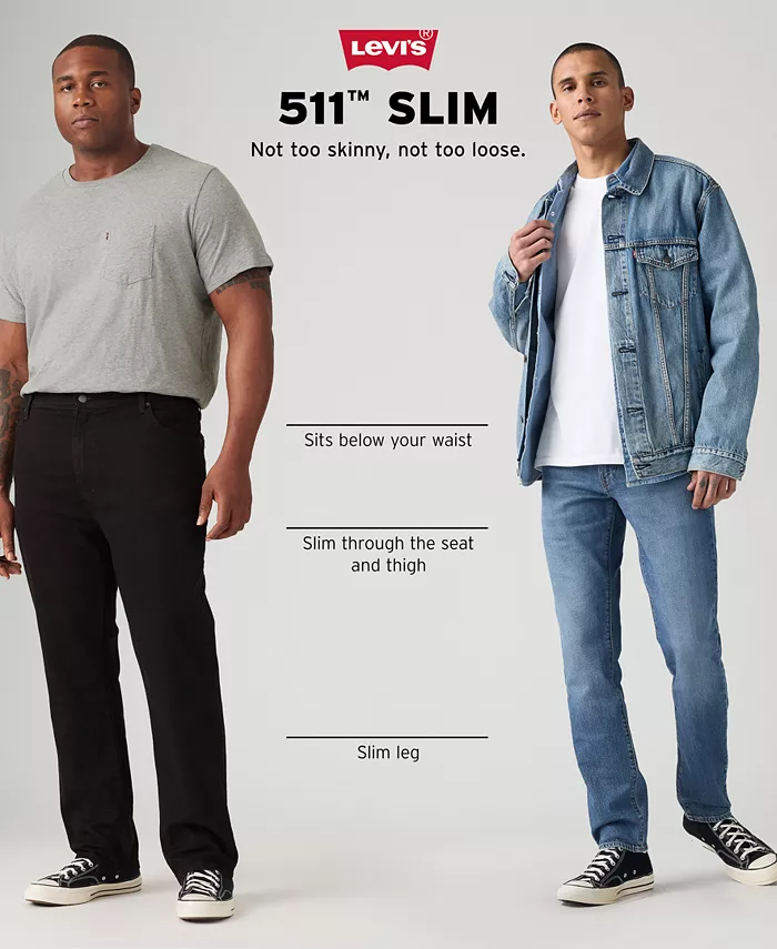 картинка Джинсы Levi'S 511 Slim Fit, темно-насыщенный оттенок синего от магазина Одежда+