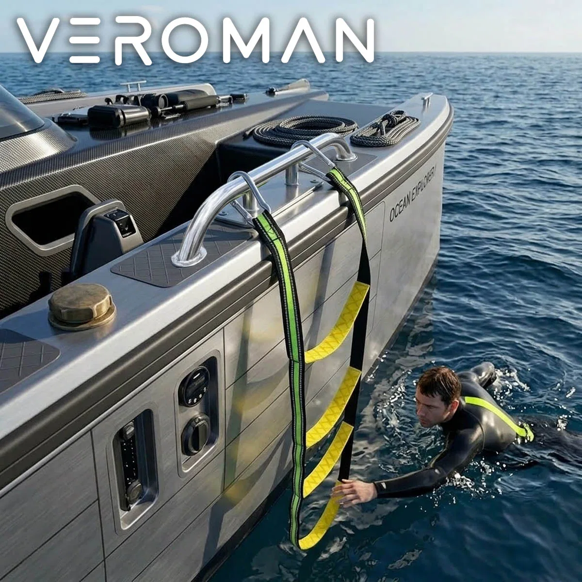 картинка Трёхступенчатая складная лестница для лодки от Veroman от магазина Одежда+