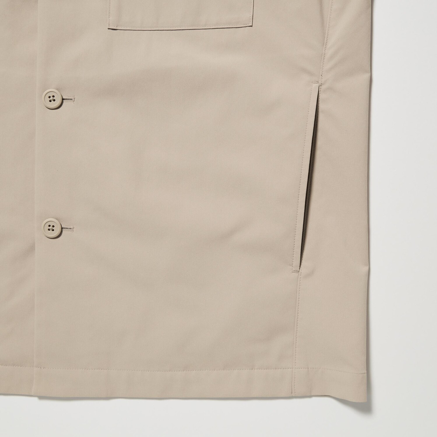 картинка Куртка-рубашка Uniqlo с карманом на груди, 31 бежевый от магазина Одежда+