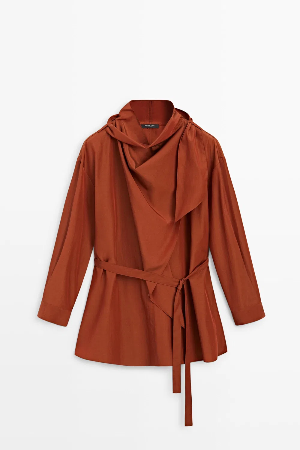 картинка Блузка Massimo Dutti, с завязками, copper от магазина Одежда+