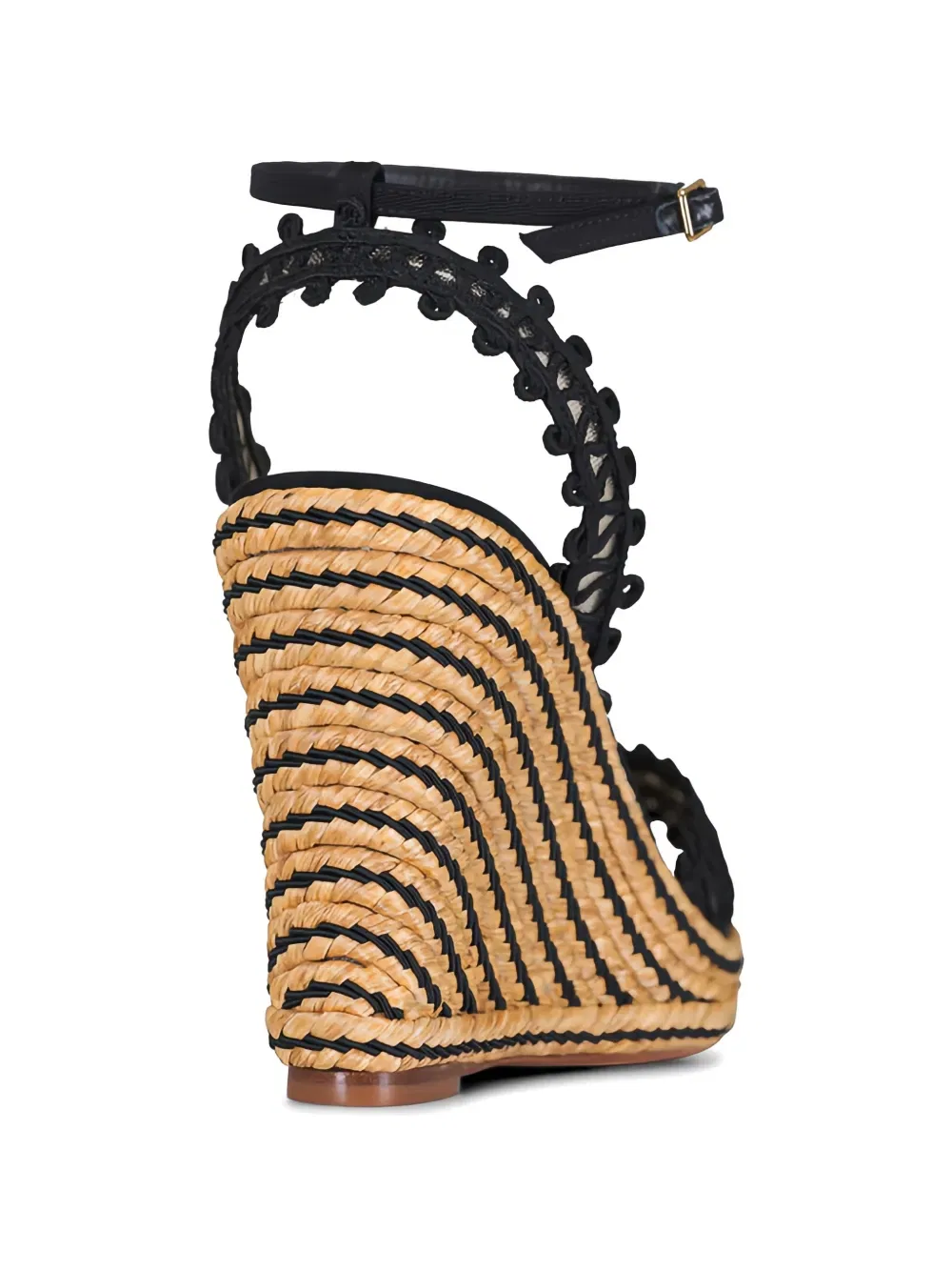 картинка Эспадрильи из плетеной кожи наппа Aquazzura, черный от магазина Одежда+