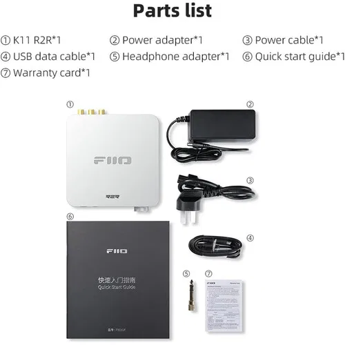 картинка Настольный ЦАП и усилитель для наушников FiiO K11 R2R (серебристый) от магазина Одежда+