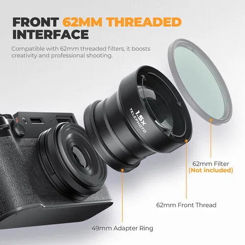 картинка Телеобъектив Freewell 1.5x для серии FUJIFILM X100 (черный) от магазина Одежда+