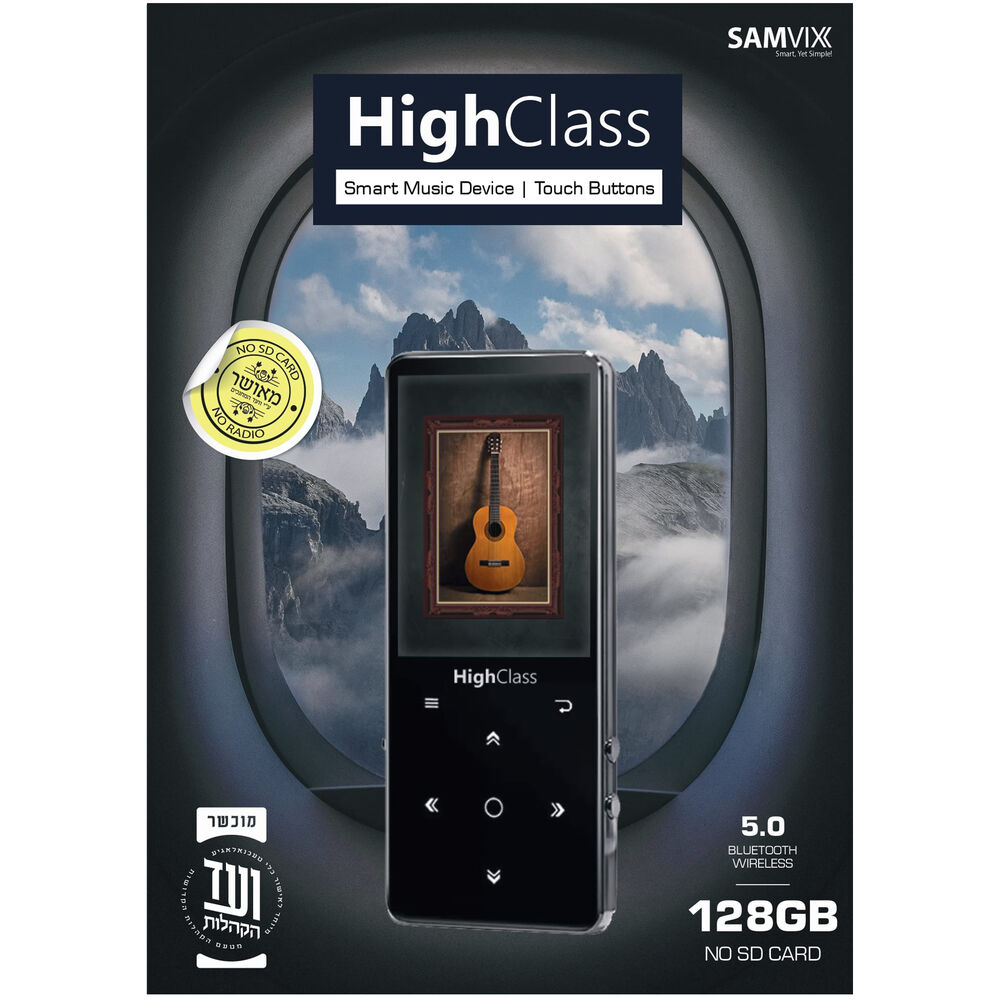картинка Кошерный MP3-плеер Samvix HighClass 128 ГБ (черный) от магазина Одежда+