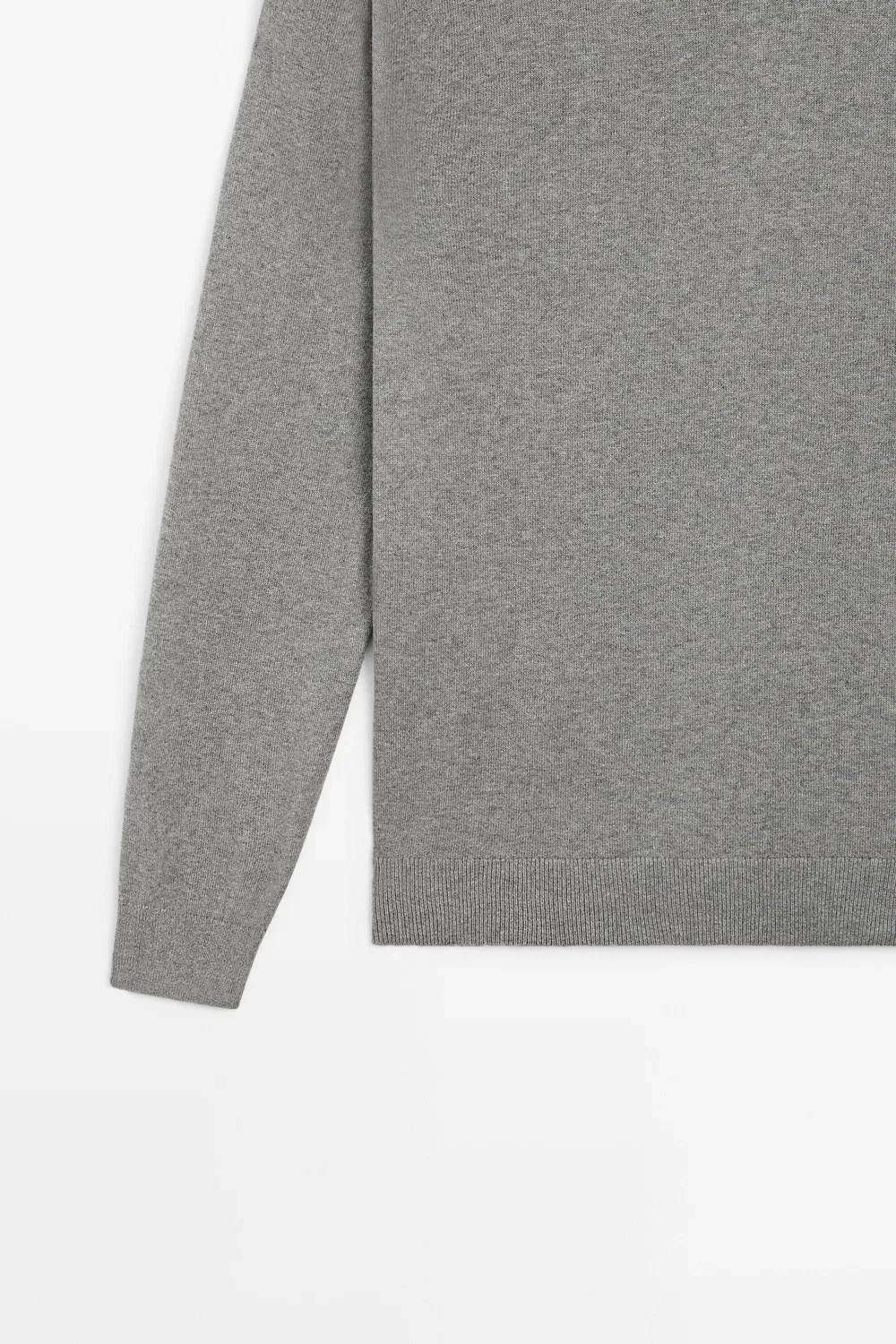 картинка Свитер Massimo Dutti Cotton Blend Knit, антрацитово-серый от магазина Одежда+
