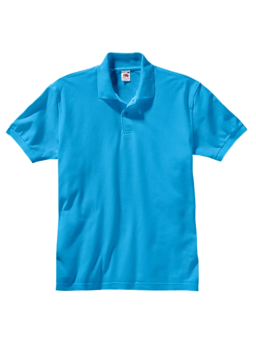 картинка Рубашка-поло Fruit of the Loom "Poloshirt", бирюзовый от магазина Одежда+