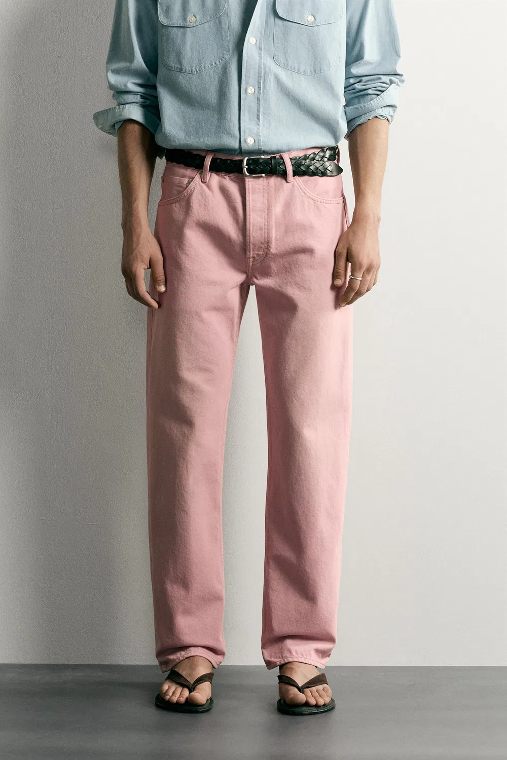 картинка Джинсы прямого кроя ZARA, Light pink от магазина Одежда+