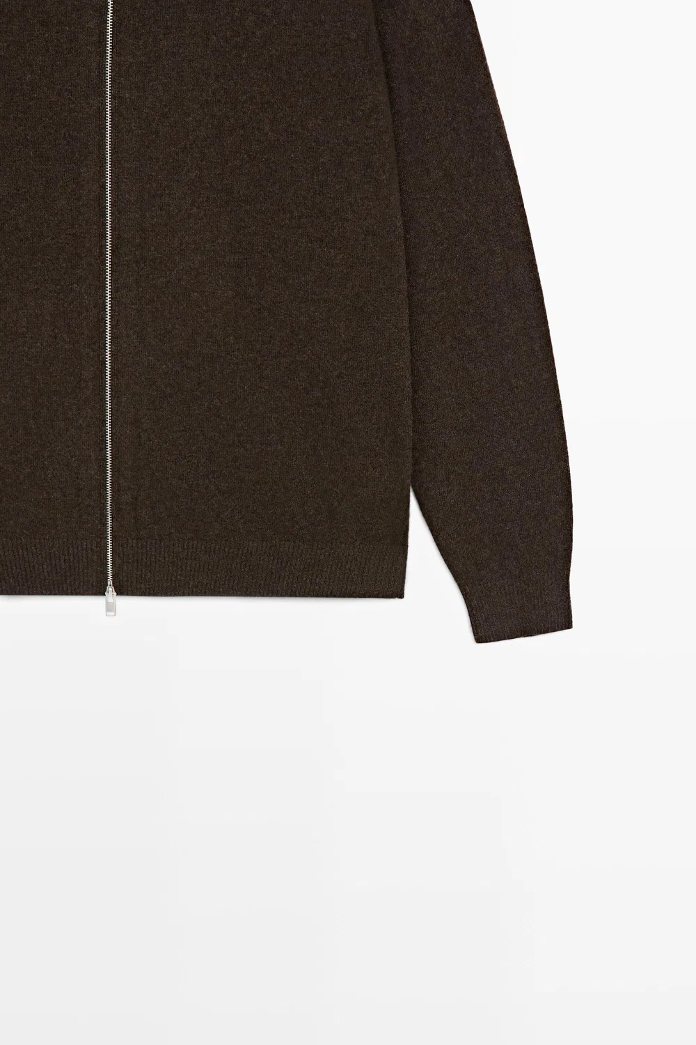 картинка Кардиган Massimo Dutti 100% Cashmere Hooded Knit, коричневый меланж от магазина Одежда+
