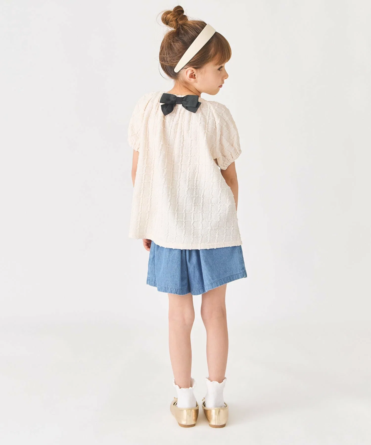 картинка Рубашка из жаккарда в клетку Ever Closet, cream от магазина Одежда+