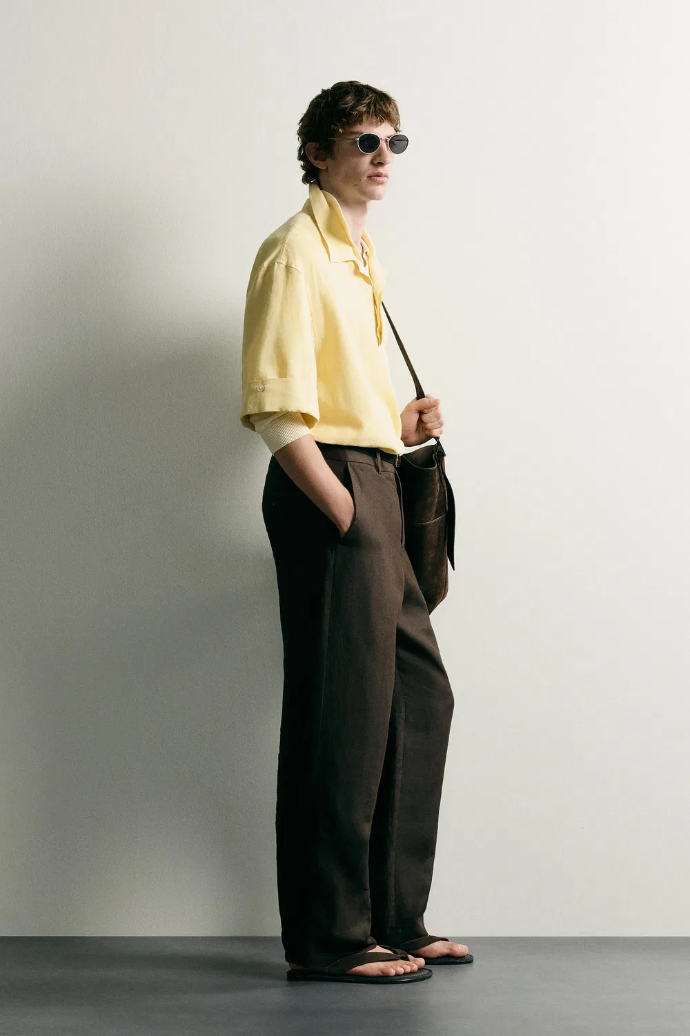 картинка Поло из хлопка и льна ZARA, Lime от магазина Одежда+