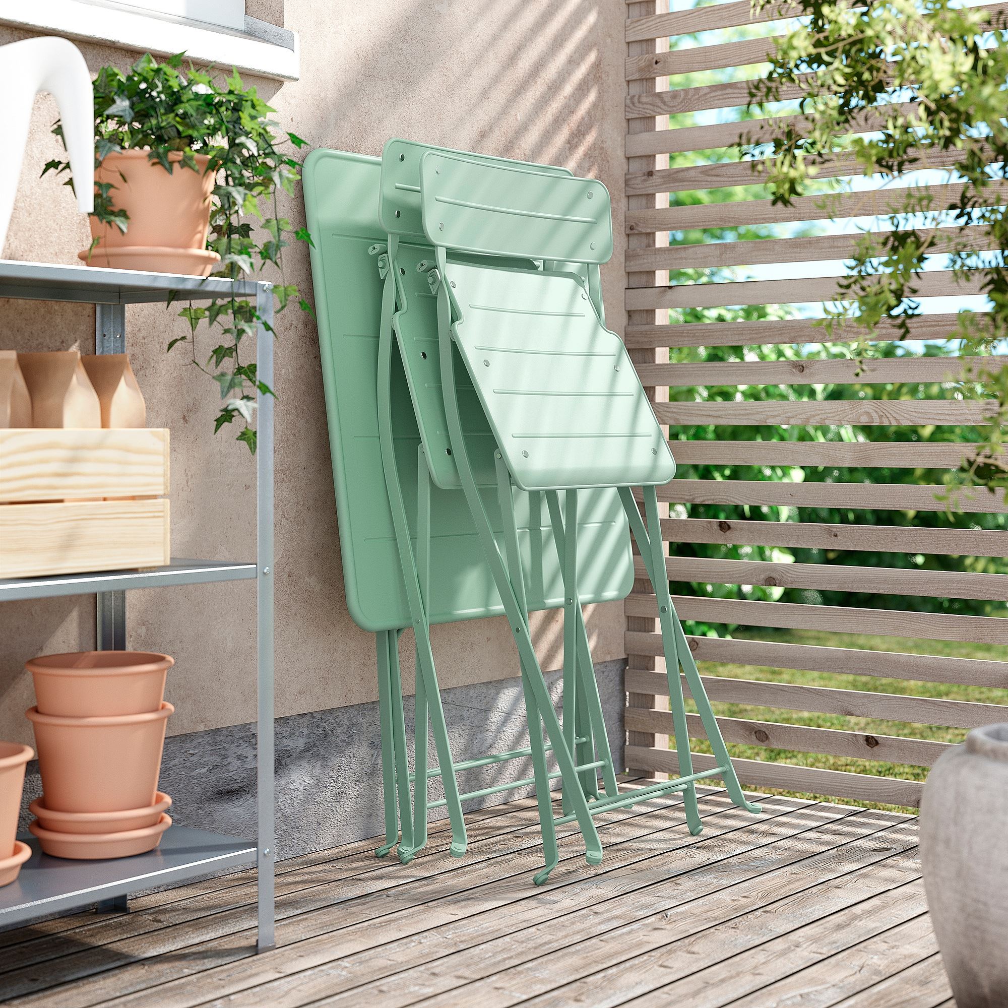 картинка Складной стол SUNDSÖ IKEA, 65x65, светло-зеленый от магазина Одежда+