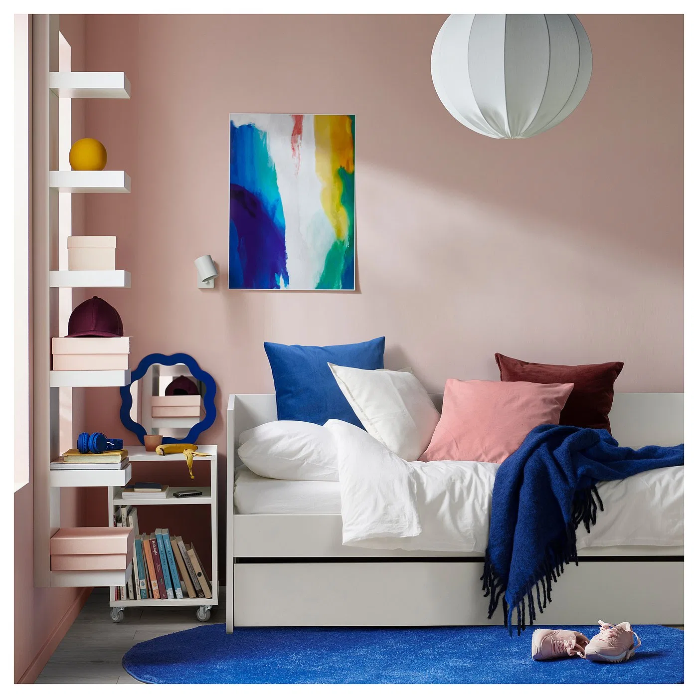 картинка Выдвижная кровать IKEA VIHALS, 80x200 см, белый от магазина Одежда+