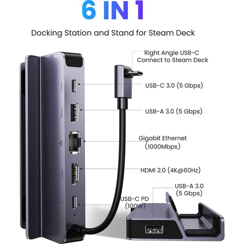 картинка Док-станция UGREEN USB-C для Steam Deck от магазина Одежда+