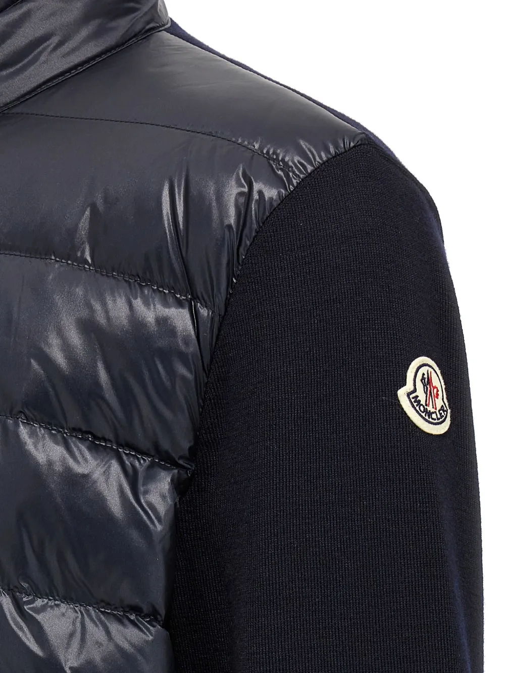 картинка Стеганый пуховик Moncler, темно-синий от магазина Одежда+