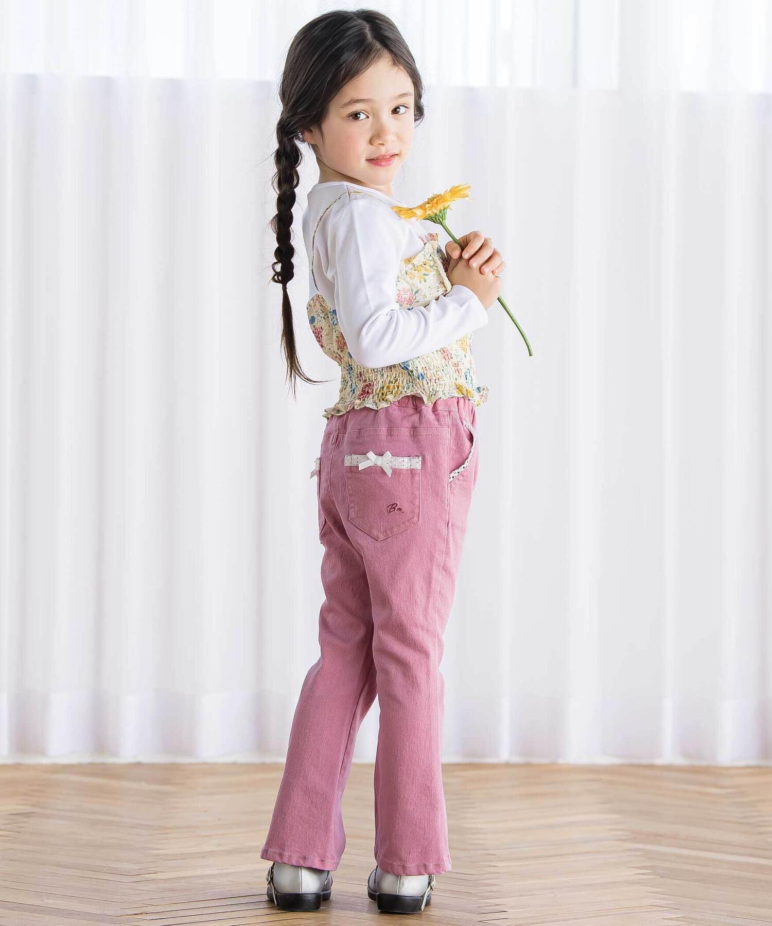 картинка Длинные джинсы-клеш из джоггеры (90–160 см) BeBe, Pink от магазина Одежда+