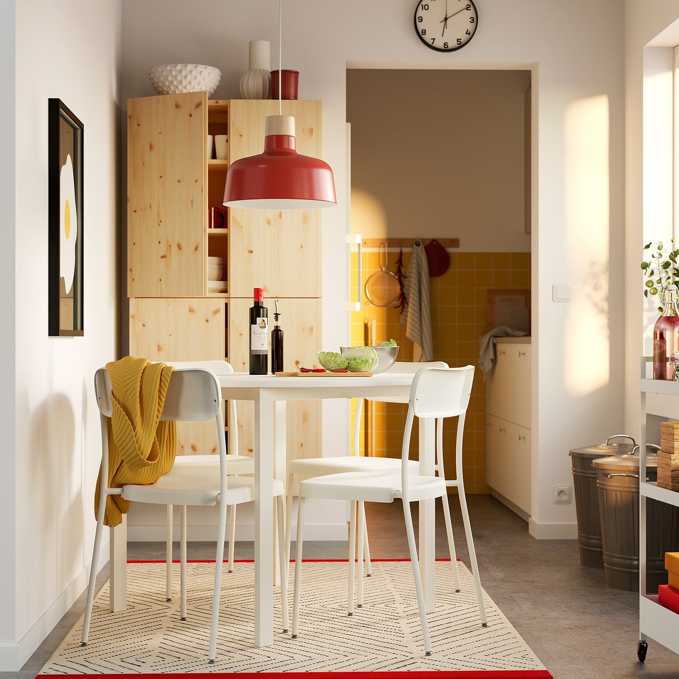 картинка Стол, белый/белый, 107 см IKEA Vihals от магазина Одежда+