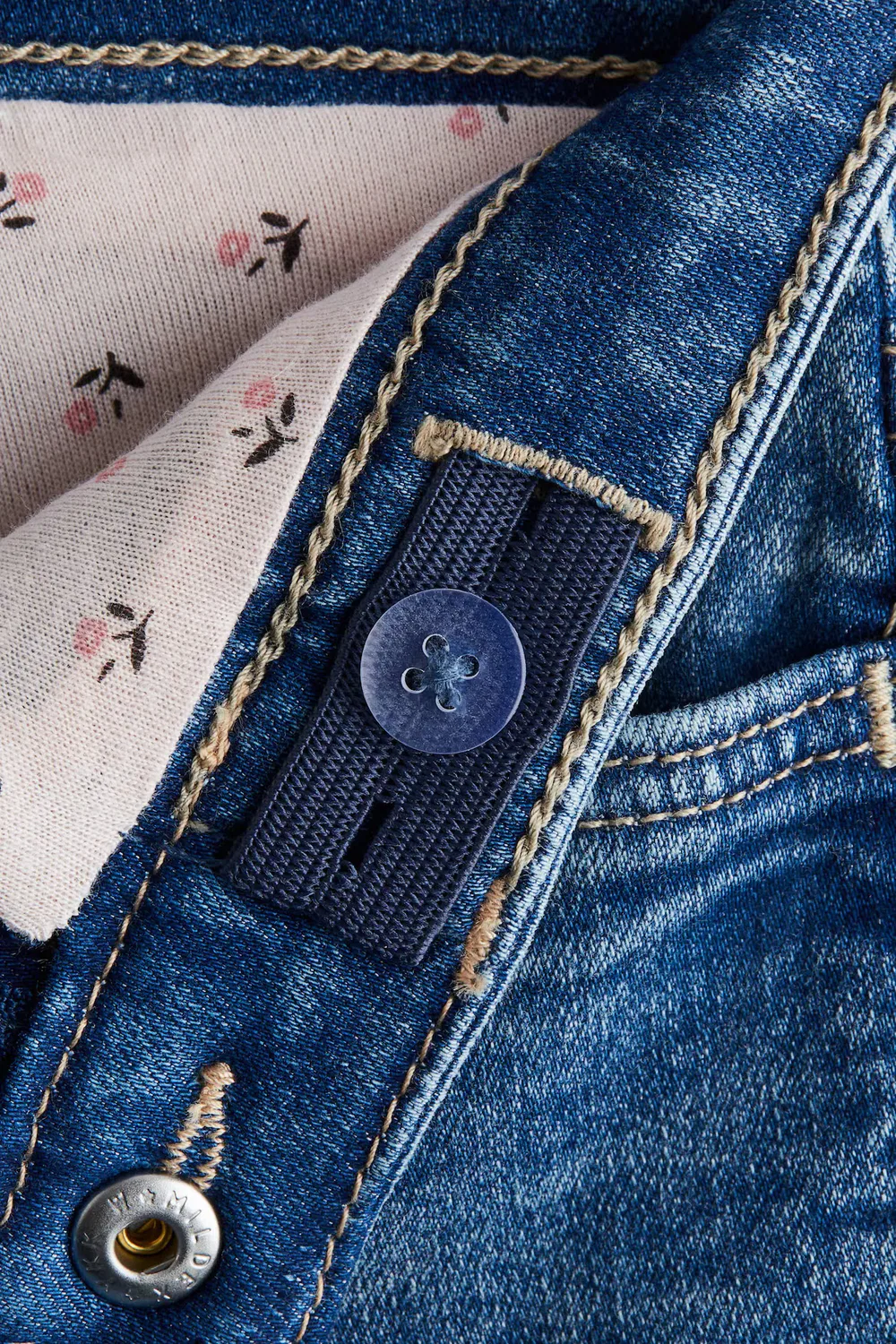 картинка Узкие джинсы на подкладке H&M, Denimblau/Geblümt от магазина Одежда+
